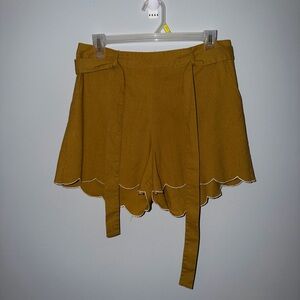 Hem & Thread Women’s Mustard Yellow Skirt Size L Zipper Back Boho